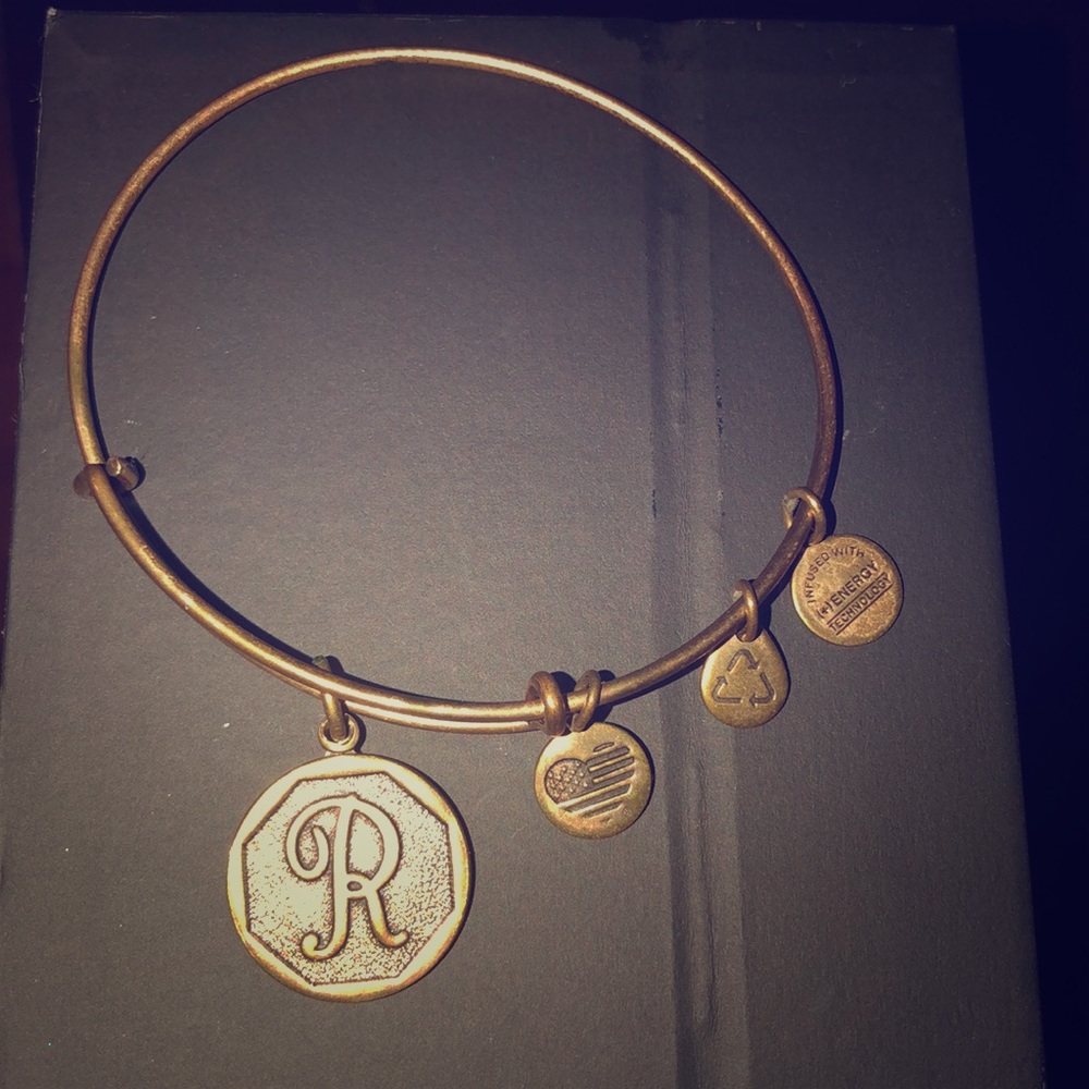 Alex and Ani R Gold bracelet
